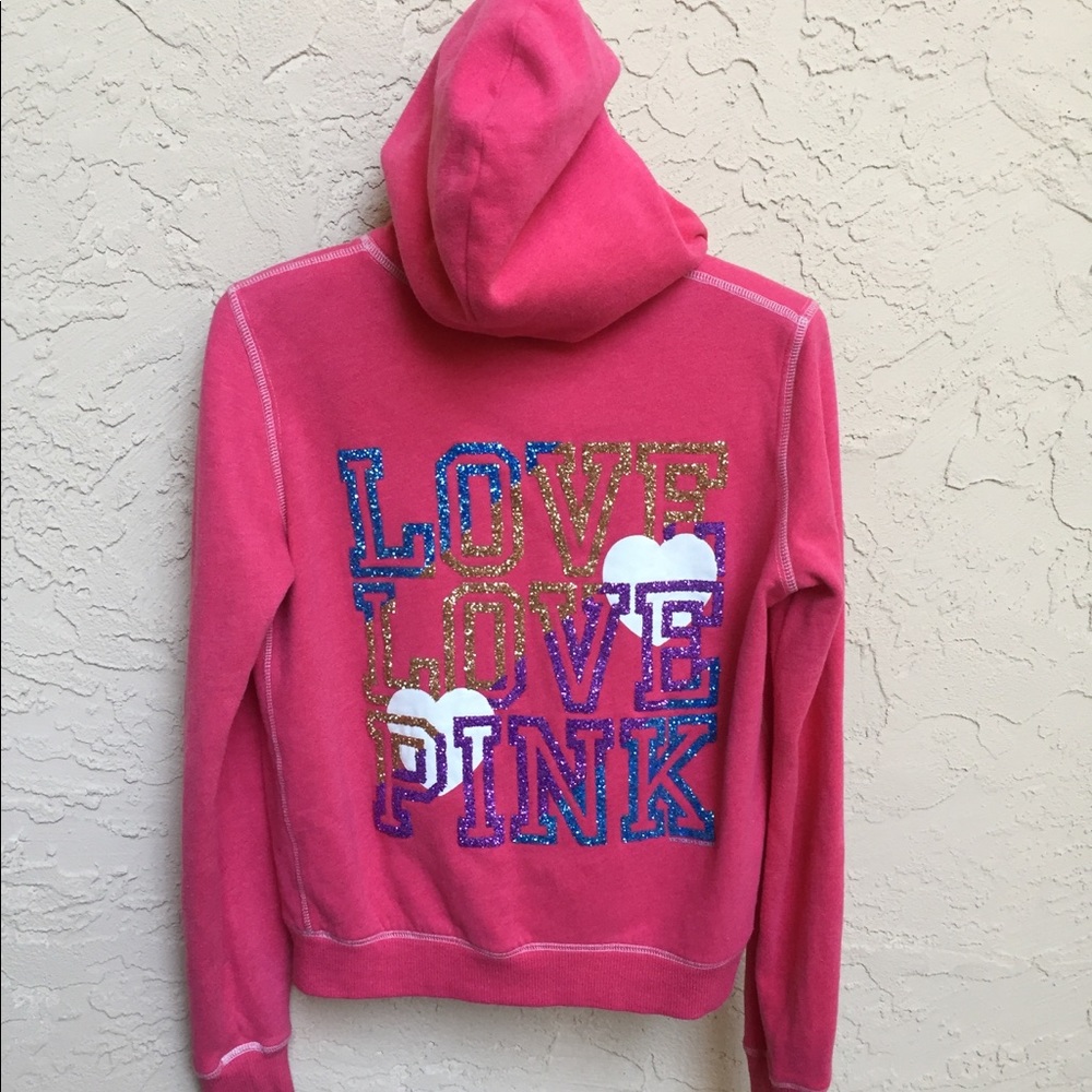 💖 PINK Zip up Jacket Sz = Sm EUC